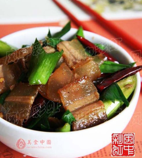 青蒜炒腊肉