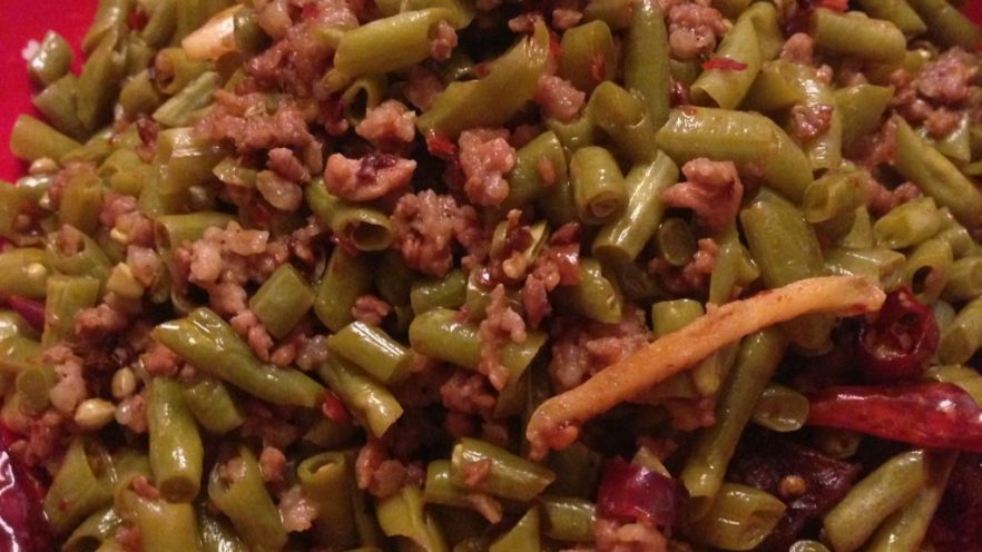 酸豆角肉末
