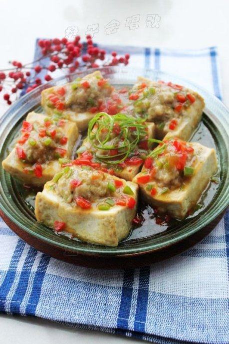 双色蒸酿豆腐