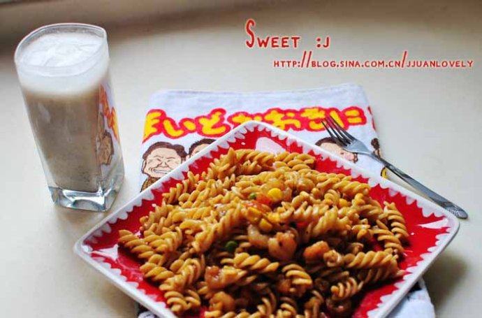 黑椒汁虾仁意面