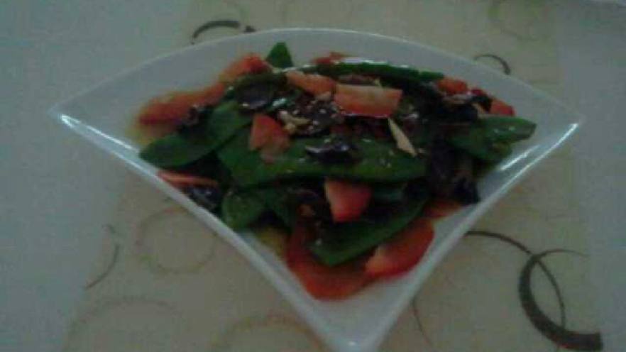 荷蘭豆拌雞胗