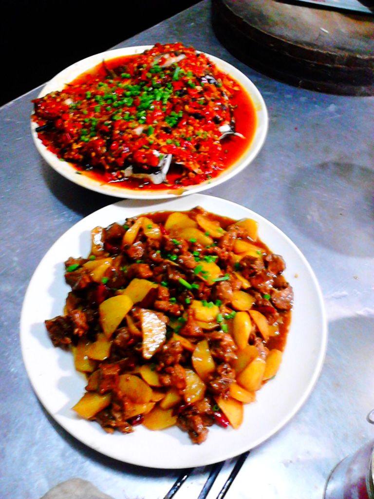 跺脚鱼头，鸭子烧土豆