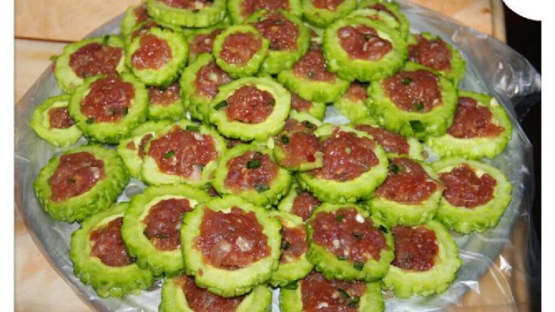 油炸酿苦瓜,做好待用