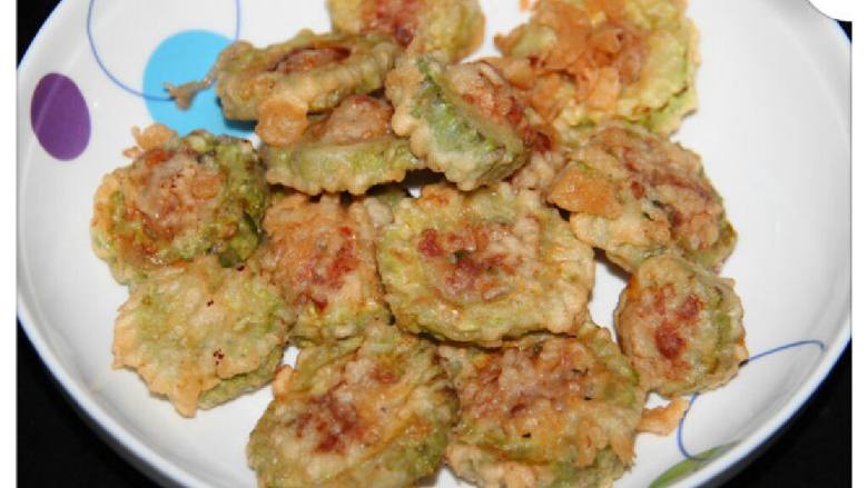 油炸酿苦瓜,出锅