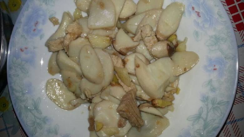 杏鮑菇炒瘦肉