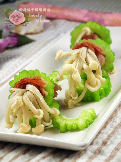 苦瓜培根金针菇卷