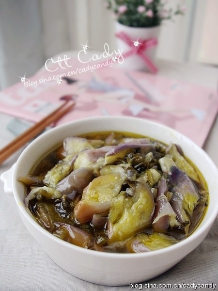 雪菜香油蒸茄子