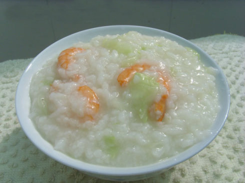 白菜虾仁粥