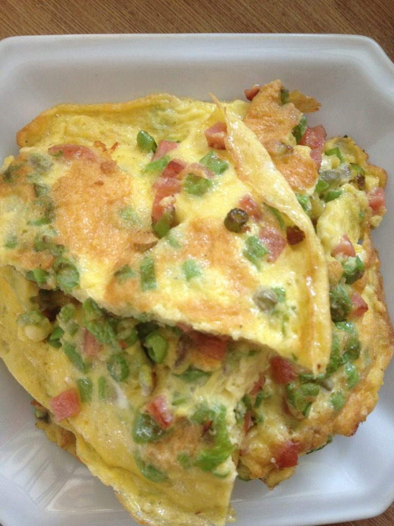 豆角煎蛋饼