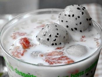 双果牛奶西米露