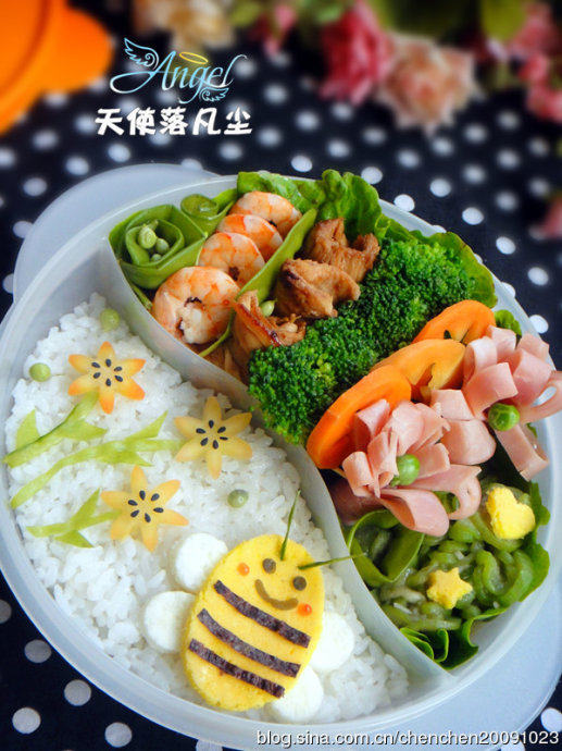 可爱小蜜蜂便当