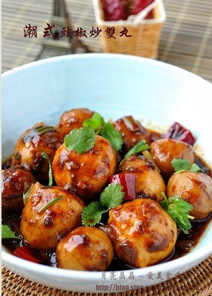 潮式豉椒炒双丸