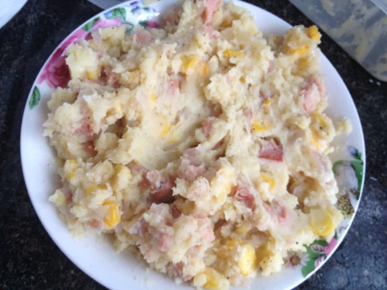 芝士玉米火腿土豆泥