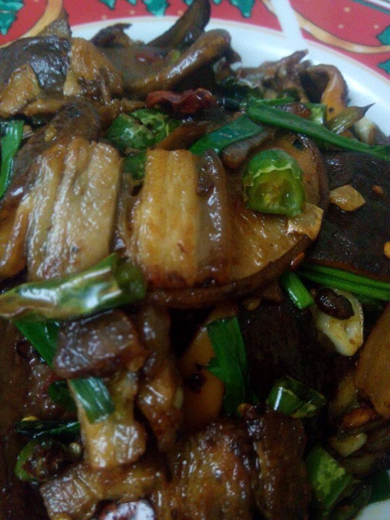 香辣豆豉干煸五花肉