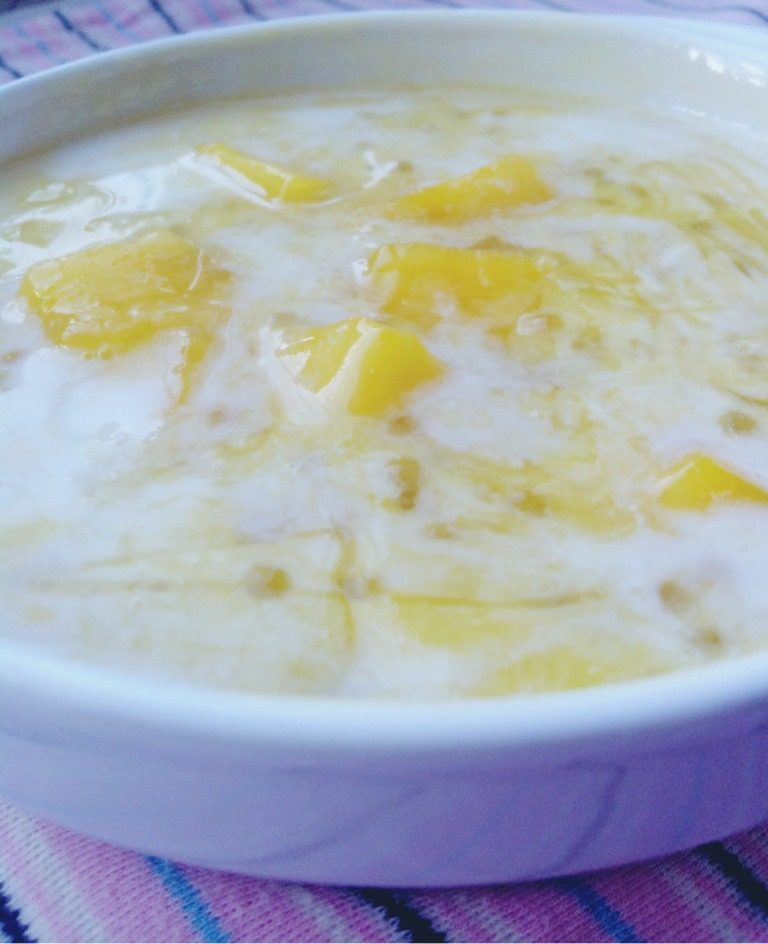港式甜點:楊枝甘露,12、根据个人口味再淋入适量椰汁、蜂蜜