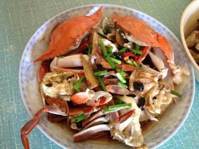 姜葱炒子蟹