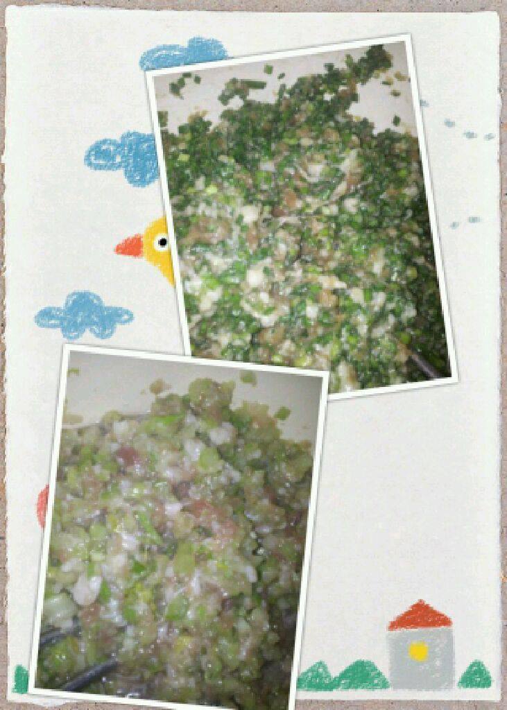 猪肉韭菜饺,将<a style='color:red;display:inline-block;' href='/shicai/ 116'>韭菜</a>切成末与切好的五花肉末搅拌均匀（不喜欢<a style='color:red;display:inline-block;' href='/shicai/ 116'>韭菜</a>的可以选择芹菜或者其他蔬菜）