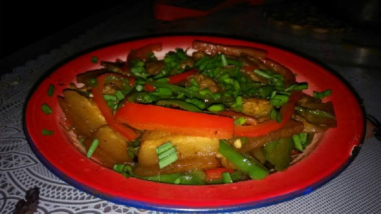 咖喱双椒五花肉,炒双椒