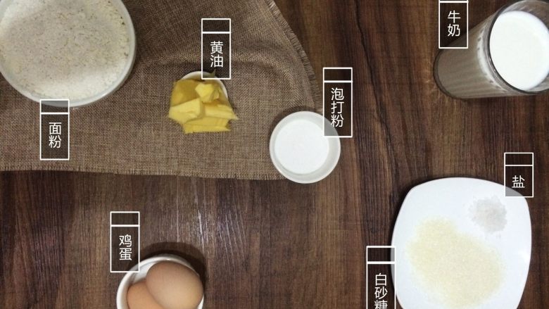 美式培根煎蛋热香饼pancakes,松饼食材