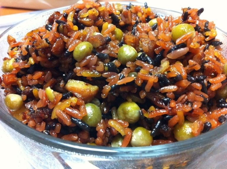冬豆腊肉饭