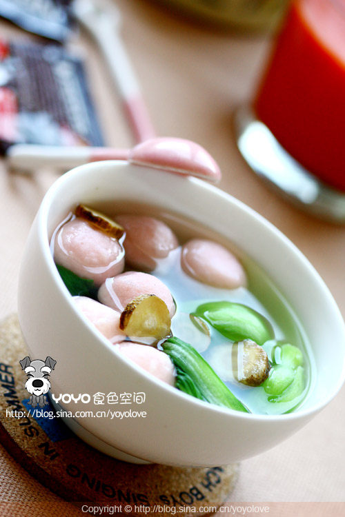 白芷油菜鱼丸汤