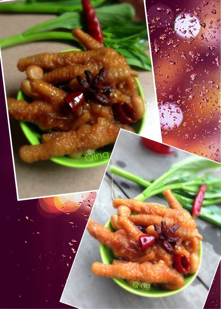 虎皮凤爪,如图成品图一张室内，一张室外拍的