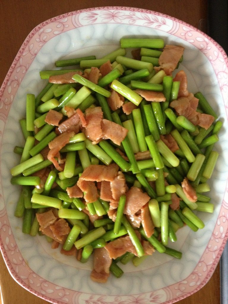 培根炒蒜苗
