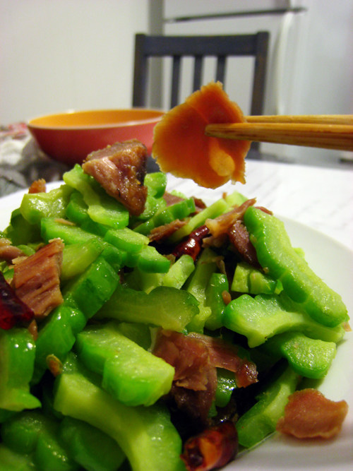 咸肉炒苦瓜