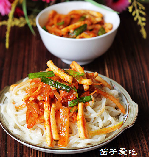 鱿鱼拌面