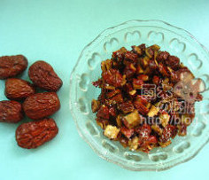 红枣黑米饭,<a style='color:red;display:inline-block;' href='/shicai/ 2470'>红枣</a>切成碎丁