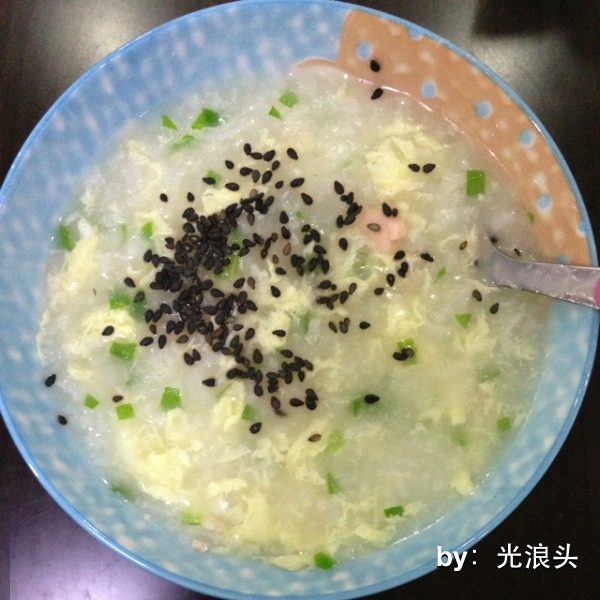 三文鱼白菜粥