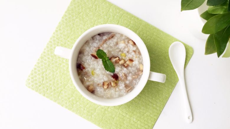 香菇牛肉粥—成品软糯香滑，还补铁， 暖心,好啦，美美开动吧