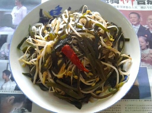 绿豆芽炒海带丝