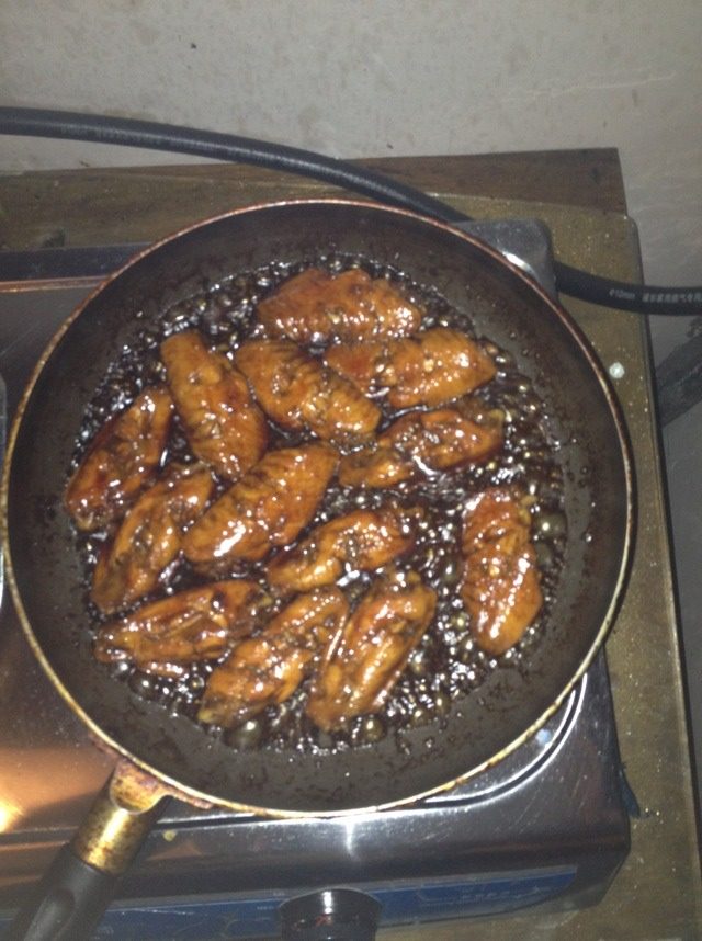 可乐鸡翅,收汁
