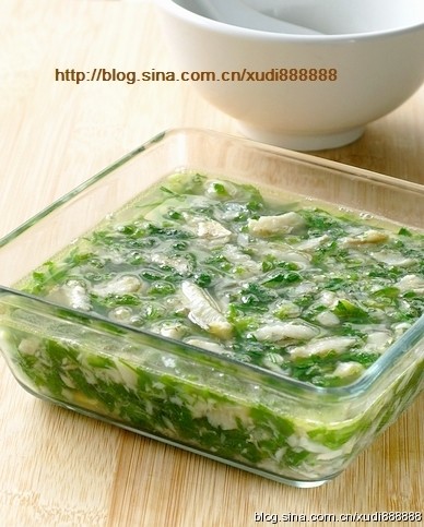 荠菜黄鱼羹 