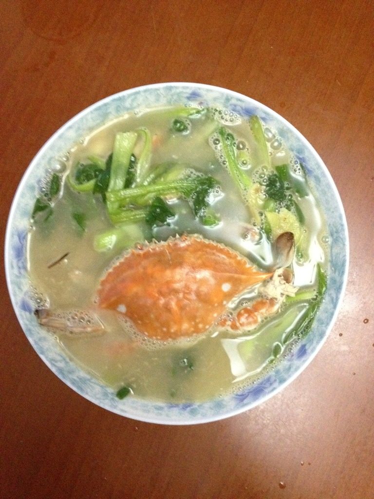 小青菜白蟹汤