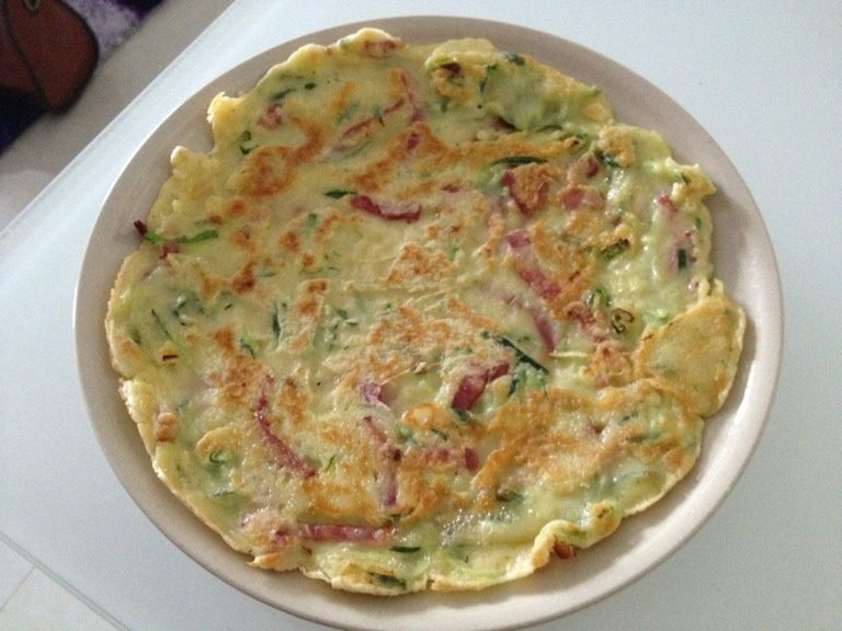 培根黄瓜煎蛋饼