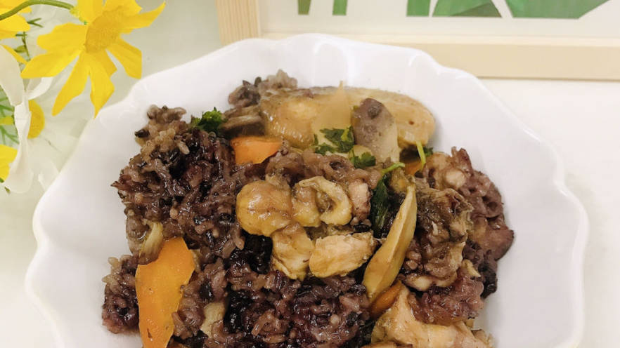 #闹元宵#胡萝卜滑鸡饭（电饭锅版）