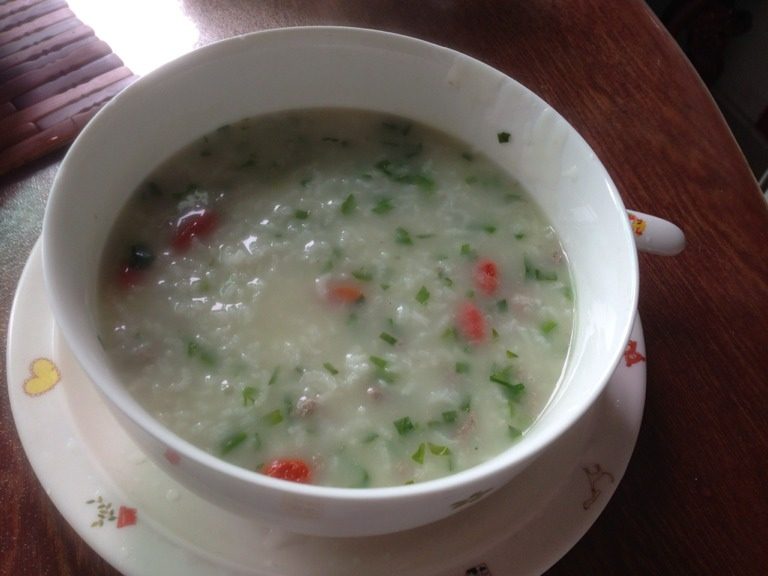 猪肝菠菜粥