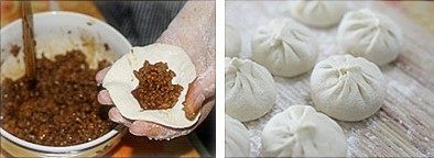 酱肉包,先把锅里加水,稍微加热一会,然后包子摆入蒸屉,放好后发酵20分钟左右,然后再开火,水开后20分钟即可,关火后可以焖几分钟再出锅。
