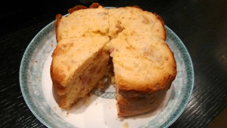 奶酪火腿土豆咸蛋糕（KT ）,再将其他配料全部放入面包机中，选择做蛋糕的程序即可。 