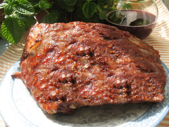 蒜香叉烧排骨