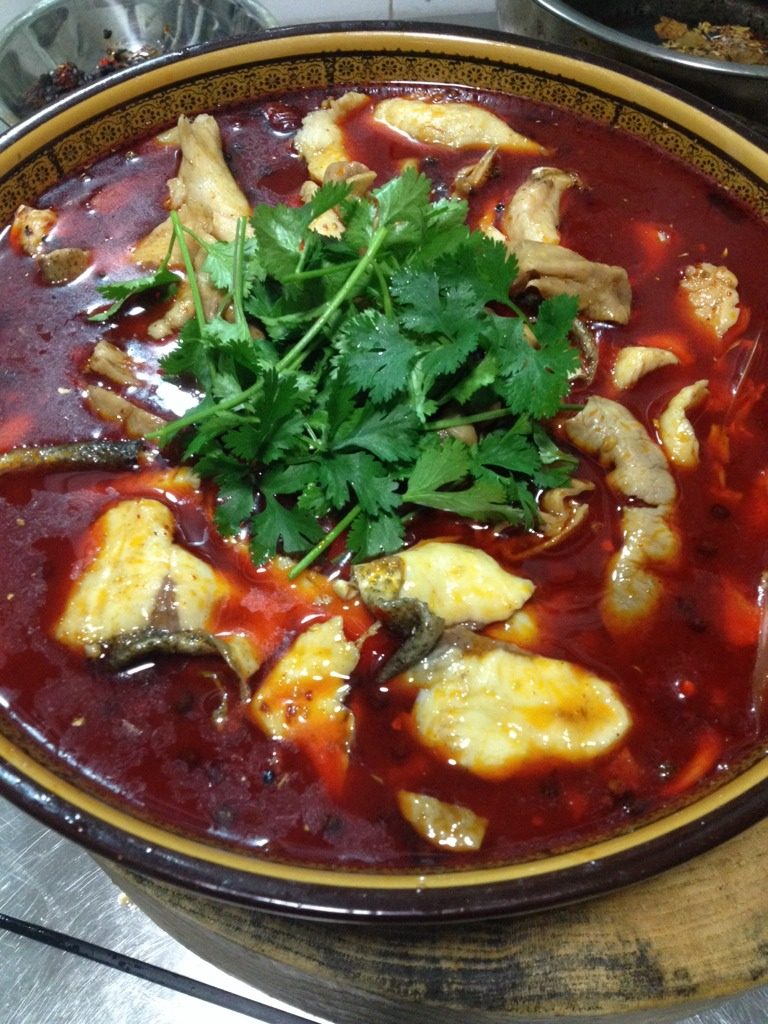 麻辣肥肠片片鱼,锅内放入熟菜油约150克5成热时放入<a style='color:red;display:inline-block;' href='/shicai/ 705'>豆瓣酱</a>、香水鱼料、<a style='color:red;display:inline-block;' href='/shicai/ 4159'>火锅底料</a>、姜片、蒜片、小米椒、干青花椒炒制，香后加入鲜汤烧开后下入鱼头和鱼骨头用小火煮至开后加味精、鸡精、白糖、料酒、胡椒粉、花椒粉，待鱼头熟后捞起放入垫有青笋片的盆中后在将鱼片放入锅内还是用小火煮至熟后捞起放在鱼骨头上、最后放入肥肠加十三香略煮起锅连汤带肥肠一起倒在鱼片上撒上<a style='color:red;display:inline-block;' href='/shicai/ 131'>香菜</a>即可