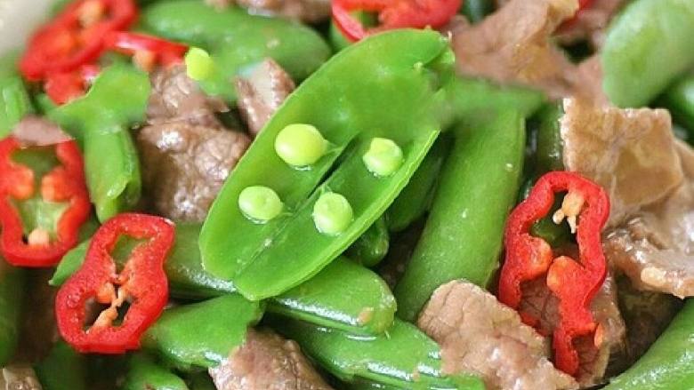 蚝油甜豆炒牛肉