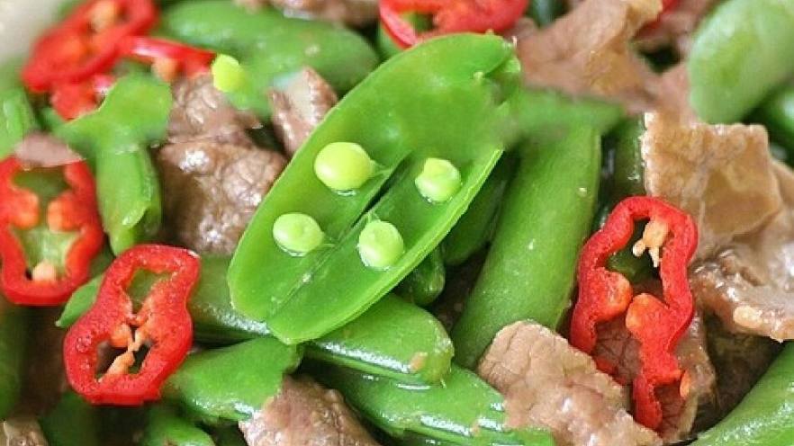 蚝油甜豆炒牛肉