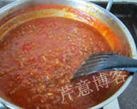 意式肉酱面,翻炒均匀,肉酱即成