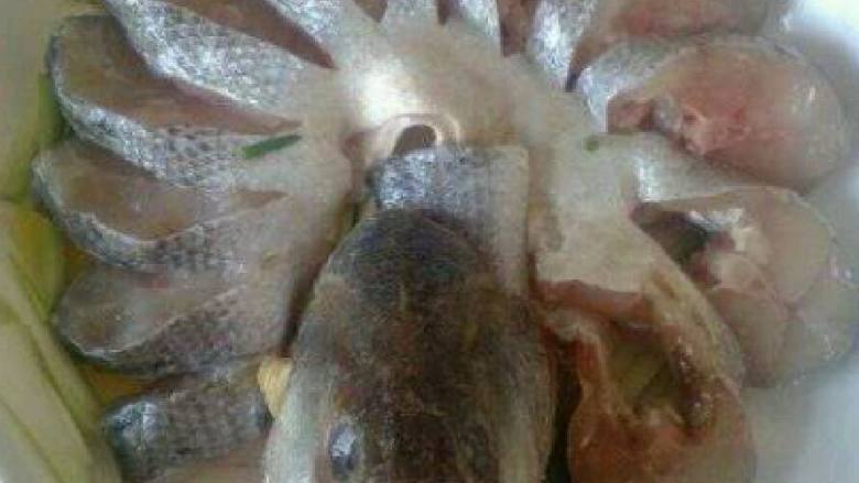 孔雀开屏鱼,鱼身上面再放上一层葱姜段