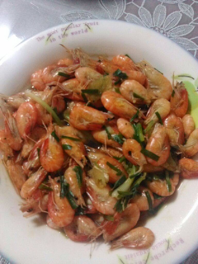葱爆河虾