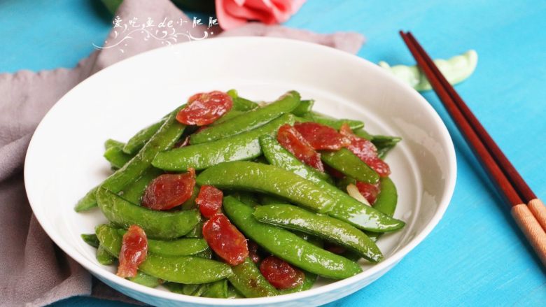 甜豆炒腊肠
