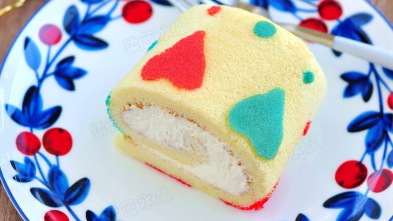 彩心蛋糕卷,漂亮吧?